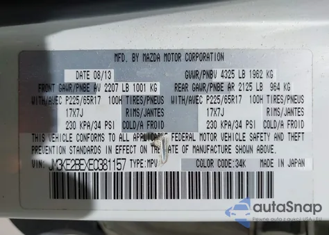 2014 Mazda Cx-5 Sport from USA, damaged, VIN JM3KE2BEXE0381157